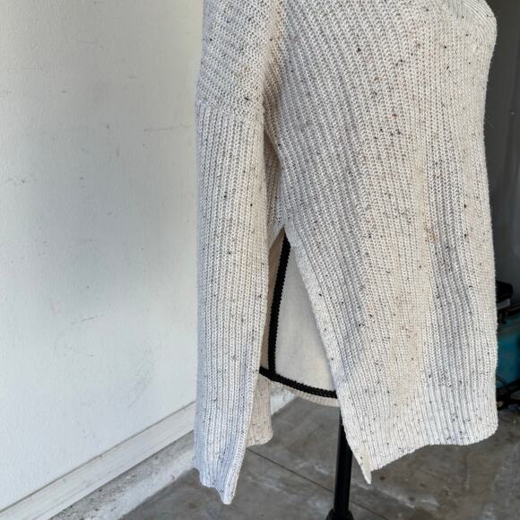 Faded Glory Cotton Women’s V-Neck Slit Sweater - Picture 7 of 8